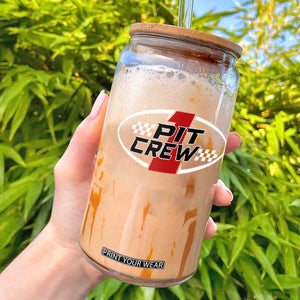 Pit Crew Glass Can Race Car Racing Birthday Hosting Parties TS10 Black Print Your Wear