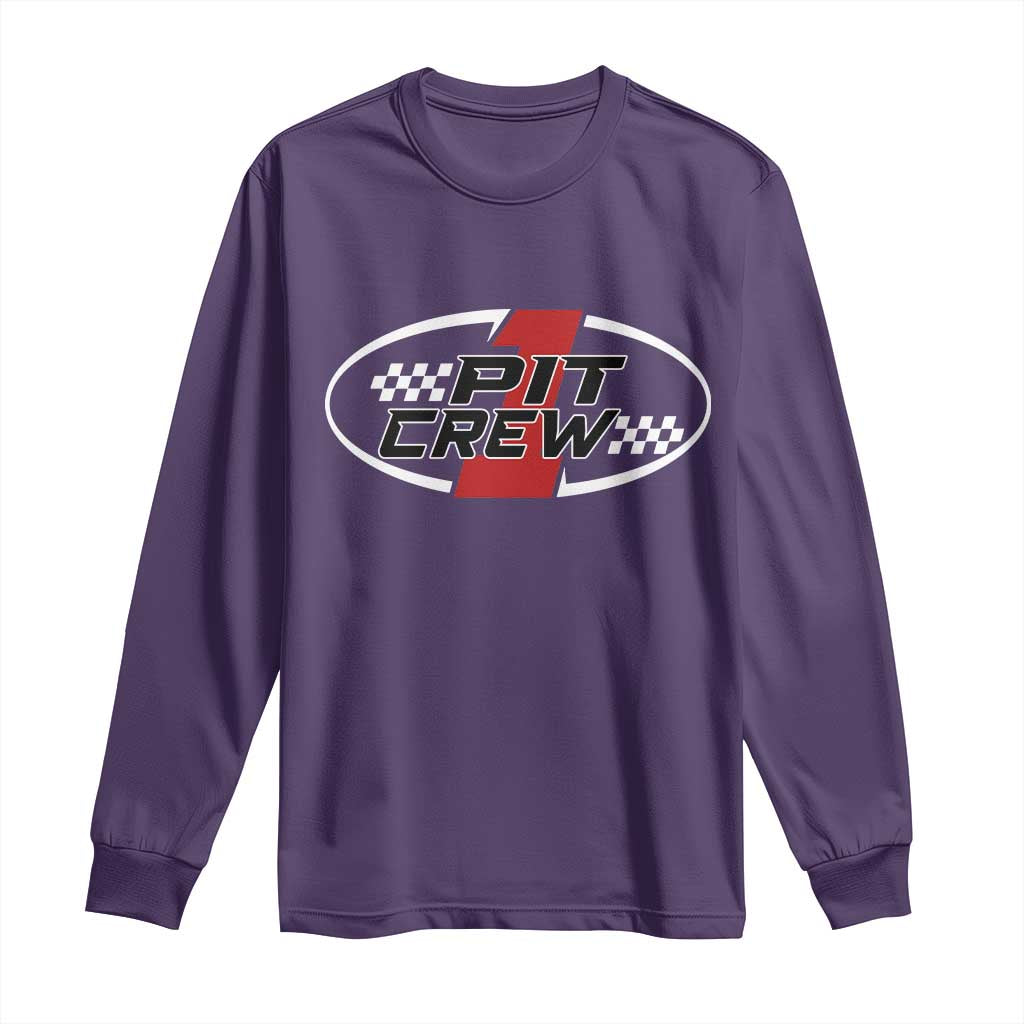 Pit Crew Long Sleeve Shirt Race Car Racing Birthday Hosting Parties TS10 Purple Print Your Wear
