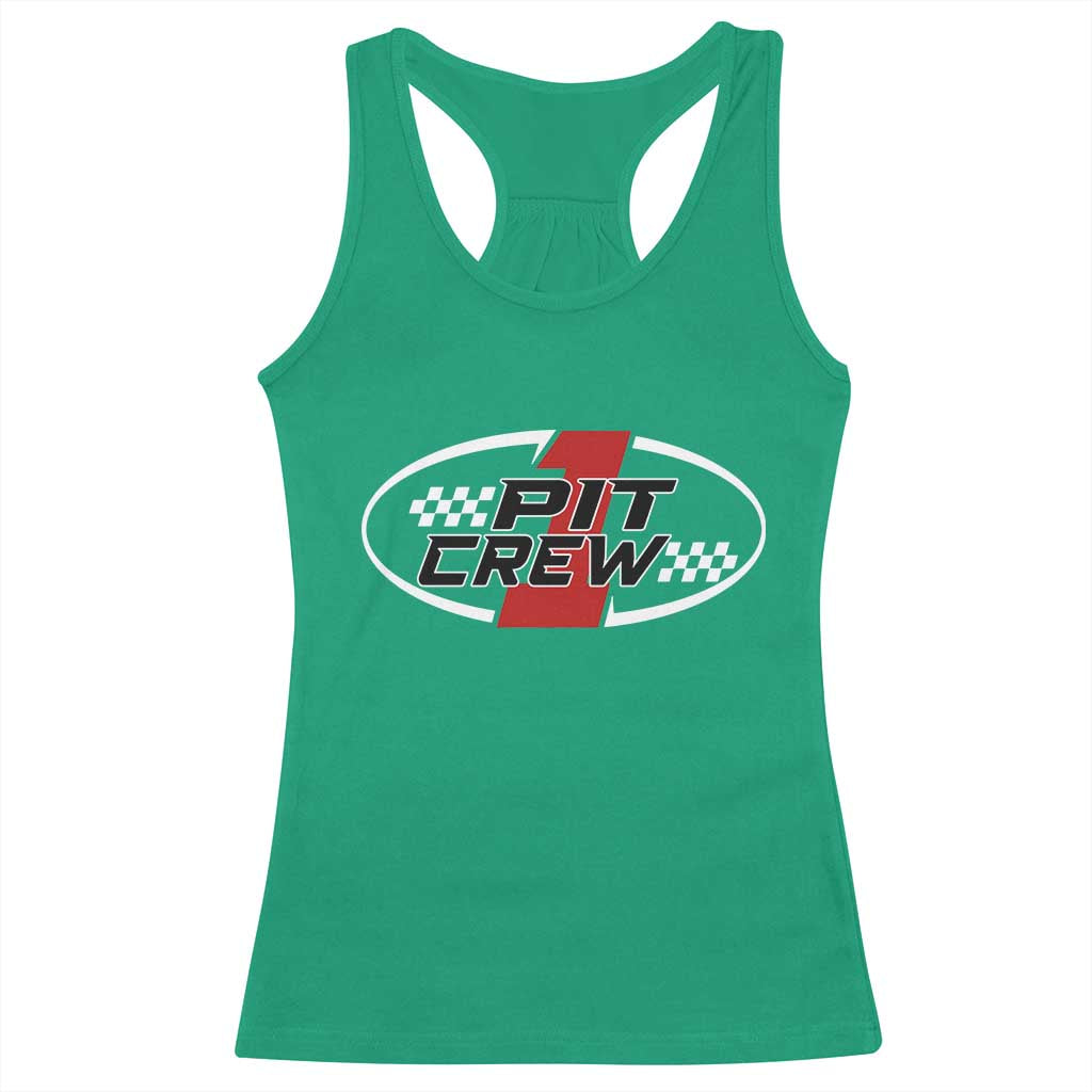 Pit Crew Racerback Tank Top Race Car Racing Birthday Hosting Parties TS10 Irish Green Print Your Wear