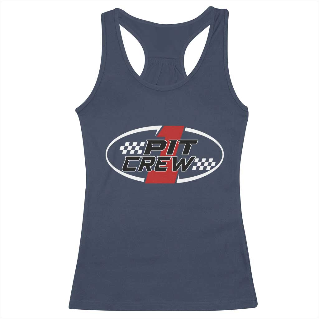 Pit Crew Racerback Tank Top Race Car Racing Birthday Hosting Parties TS10 Navy Print Your Wear