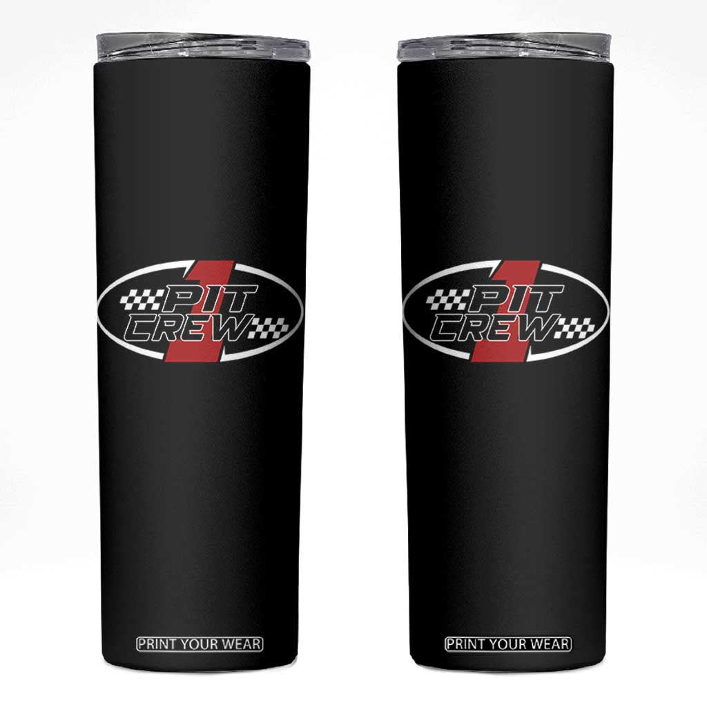 Pit Crew Skinny Tumbler Race Car Racing Birthday Hosting Parties TS10 Black Print Your Wear
