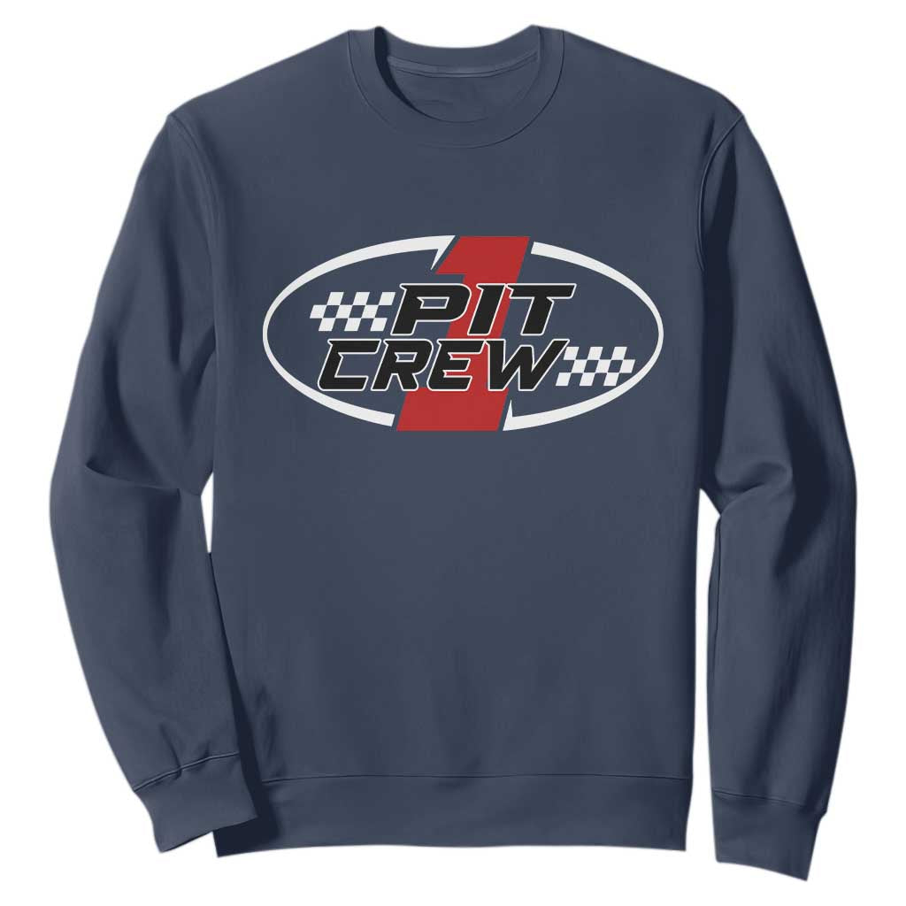 Pit Crew Sweatshirt Race Car Racing Birthday Hosting Parties TS10 Navy Print Your Wear