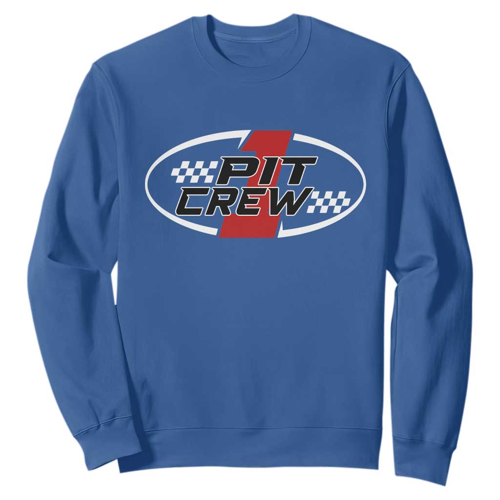 Pit Crew Sweatshirt Race Car Racing Birthday Hosting Parties TS10 Royal Blue Print Your Wear