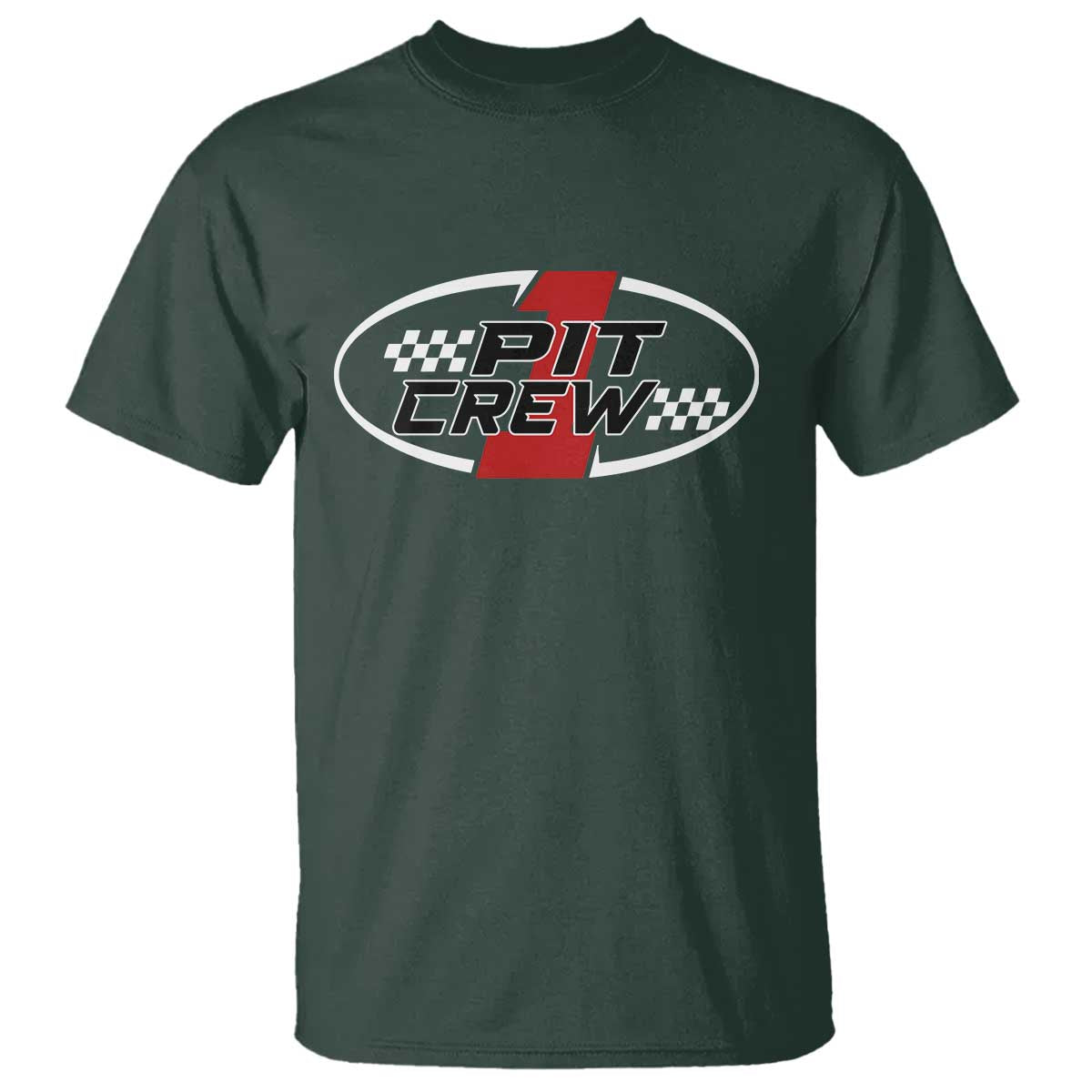Pit Crew T Shirt Race Car Racing Birthday Hosting Parties TS10 Dark Forest Green Print Your Wear