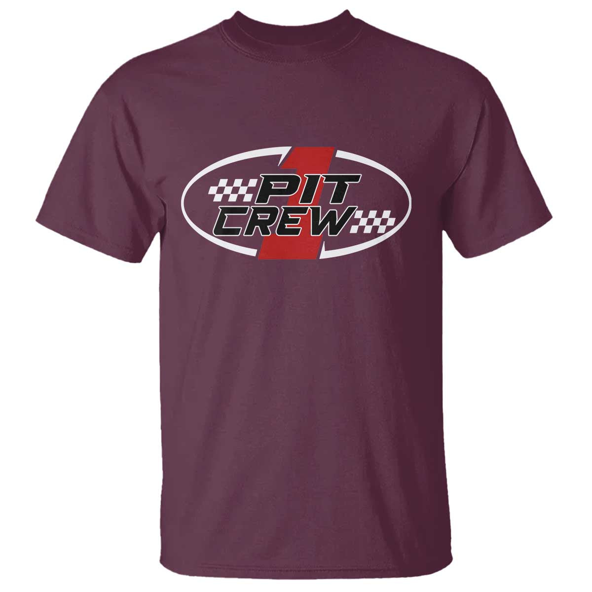 Pit Crew T Shirt Race Car Racing Birthday Hosting Parties TS10 Maroon Print Your Wear