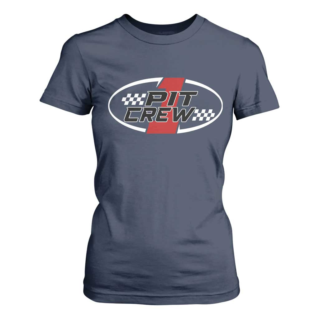Pit Crew T Shirt For Women Race Car Racing Birthday Hosting Parties TS10 Navy Print Your Wear
