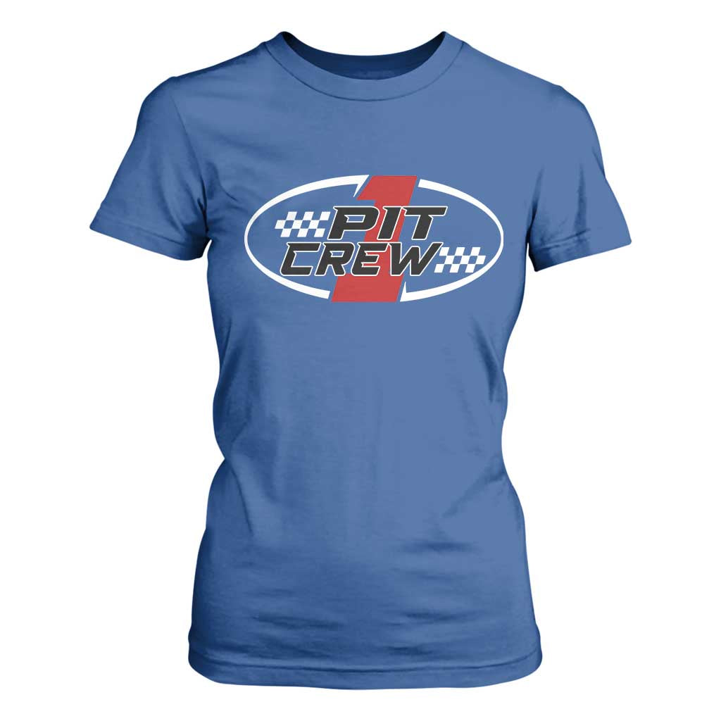 Pit Crew T Shirt For Women Race Car Racing Birthday Hosting Parties TS10 Royal Blue Print Your Wear
