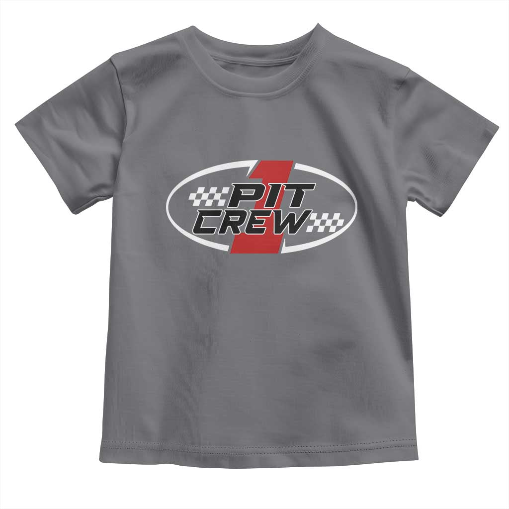 Pit Crew Toddler T Shirt Race Car Racing Birthday Hosting Parties TS10 Charcoal Print Your Wear