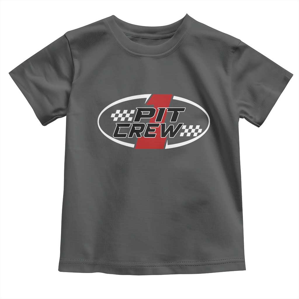 Pit Crew Toddler T Shirt Race Car Racing Birthday Hosting Parties TS10 Dark Heather Print Your Wear