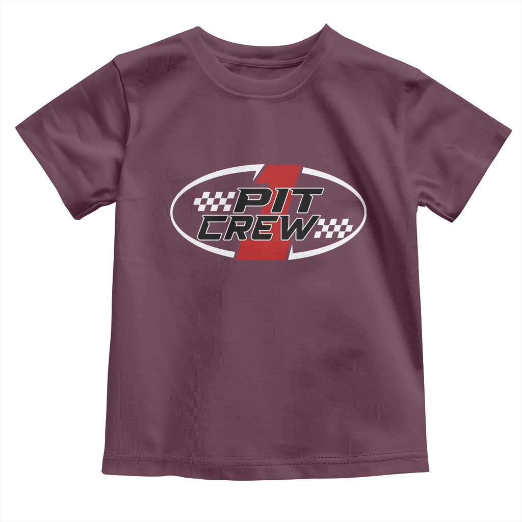 Pit Crew Toddler T Shirt Race Car Racing Birthday Hosting Parties TS10 Maroon Print Your Wear