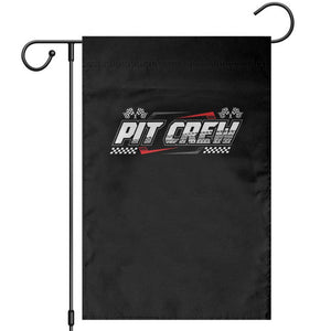 Pit Crew Garden Flag Race Car Family Racing Birthday Parties TS10 Black Print Your Wear