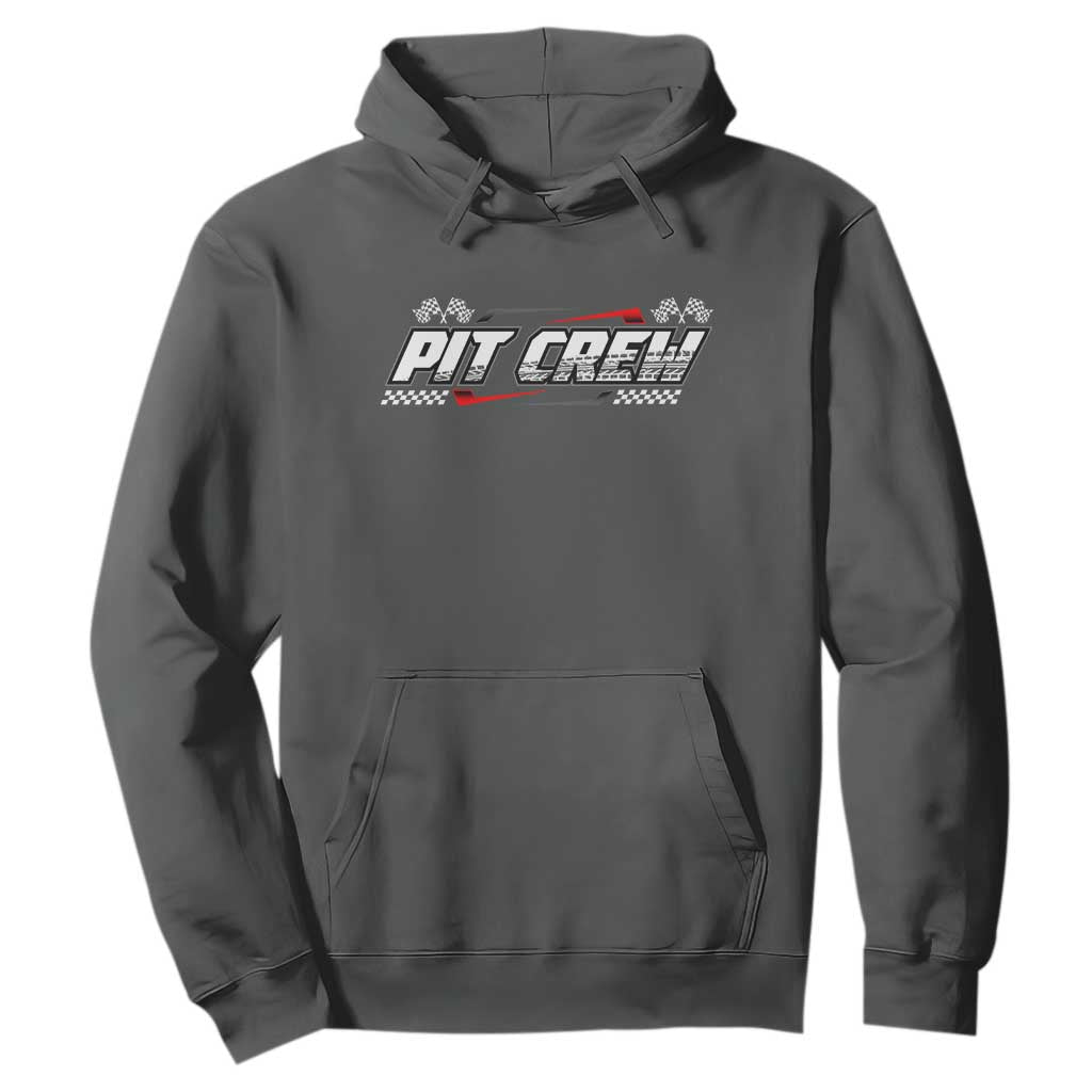 Pit Crew Hoodie Race Car Family Racing Birthday Parties TS10 Dark Heather Print Your Wear