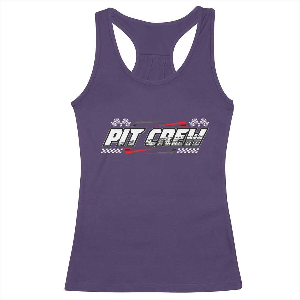 Pit Crew Racerback Tank Top Race Car Family Racing Birthday Parties TS10 Purple Print Your Wear
