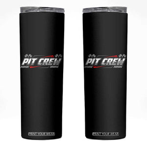 Pit Crew Skinny Tumbler Race Car Family Racing Birthday Parties TS10 Black Print Your Wear