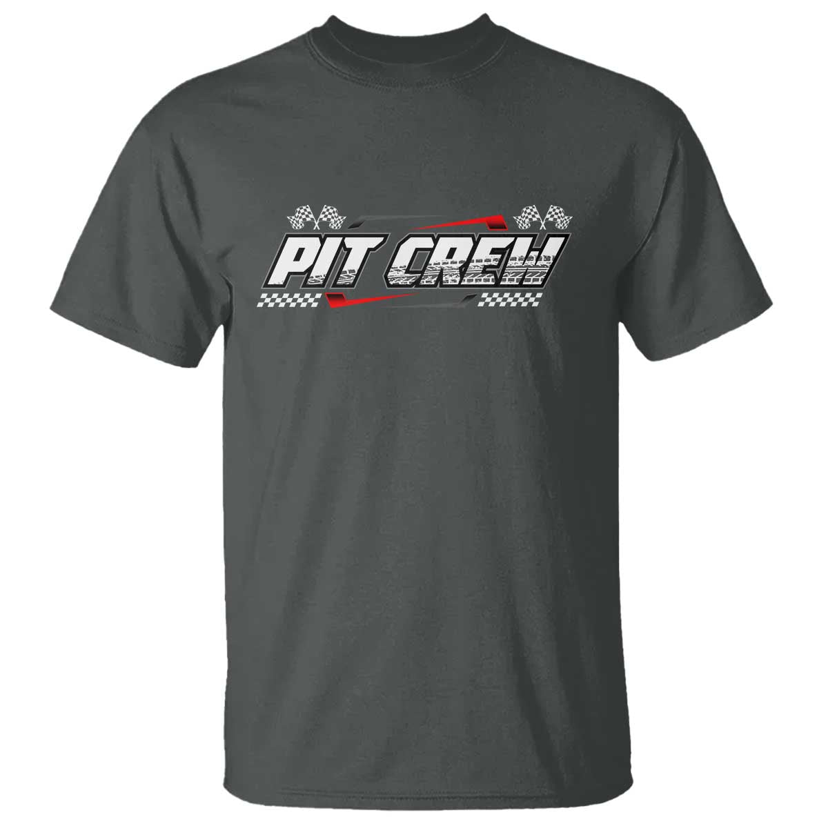 Pit Crew T Shirt Race Car Family Racing Birthday Parties TS10 Dark Heather Print Your Wear