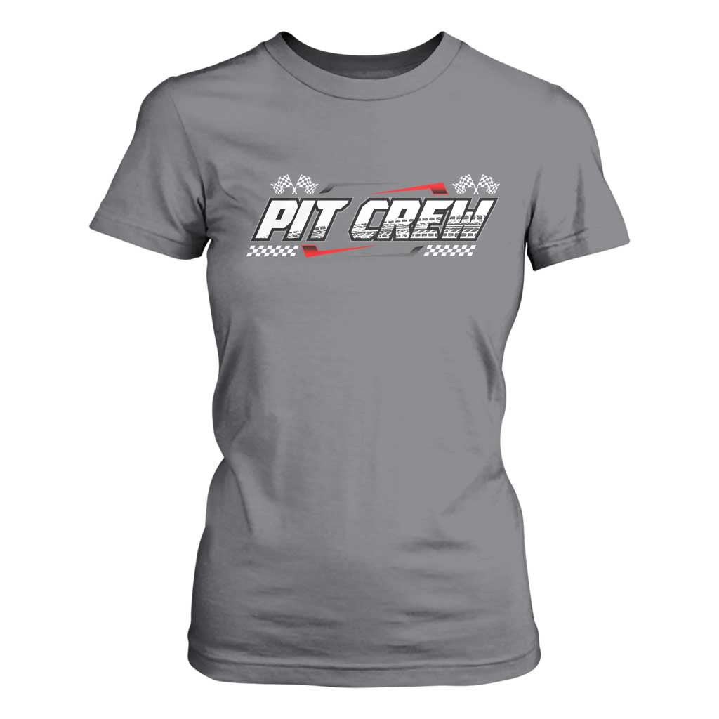 Pit Crew T Shirt For Women Race Car Family Racing Birthday Parties TS10 Charcoal Print Your Wear