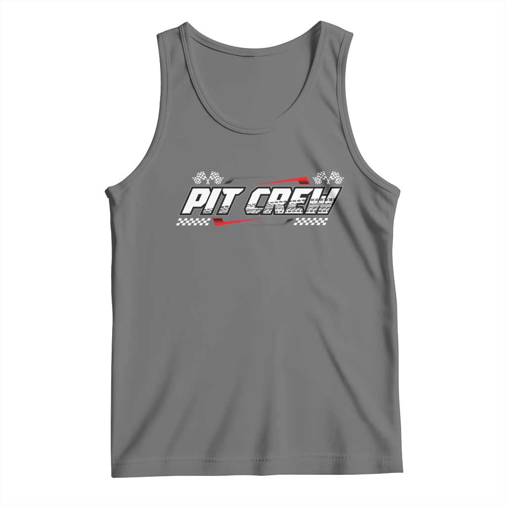 Pit Crew Tank Top Race Car Family Racing Birthday Parties TS10 Black Heather Print Your Wear