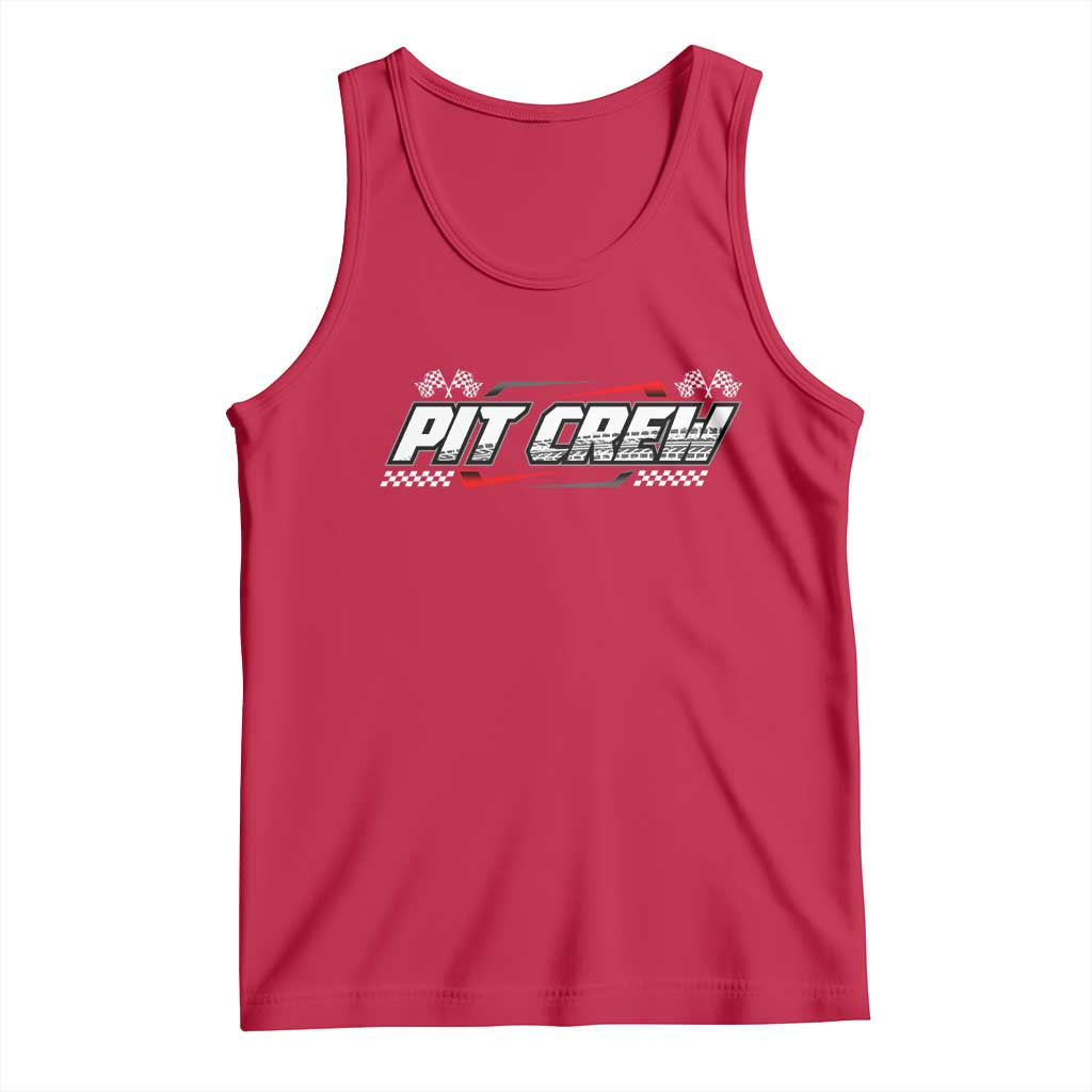 Pit Crew Tank Top Race Car Family Racing Birthday Parties TS10 Red Print Your Wear