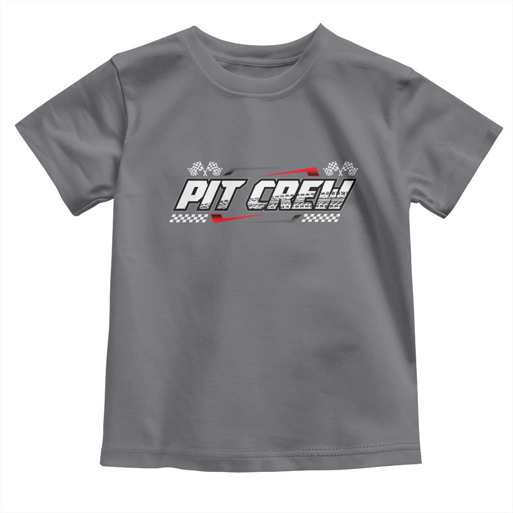 Pit Crew Toddler T Shirt Race Car Family Racing Birthday Parties TS10 Charcoal Print Your Wear