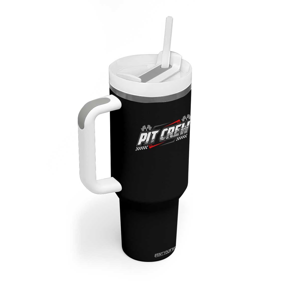 Pit Crew Tumbler With Handle Race Car Family Racing Birthday Parties TS10 Print Your Wear