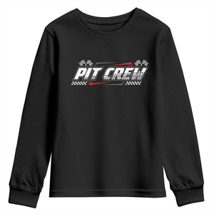 Pit Crew Youth Sweatshirt Race Car Family Racing Birthday Parties TS10 Black Print Your Wear