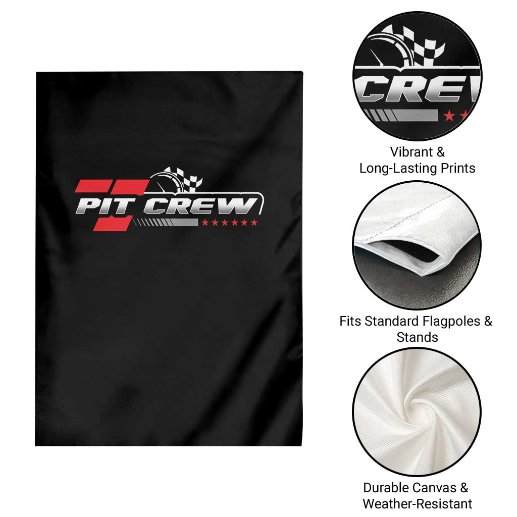 Pit Crew Garden Flag Family Racing Birthday Race Car TS10 Print Your Wear