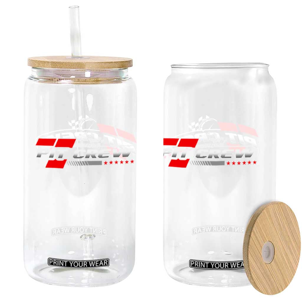 Pit Crew Glass Can Family Racing Birthday Race Car TS10 Print Your Wear