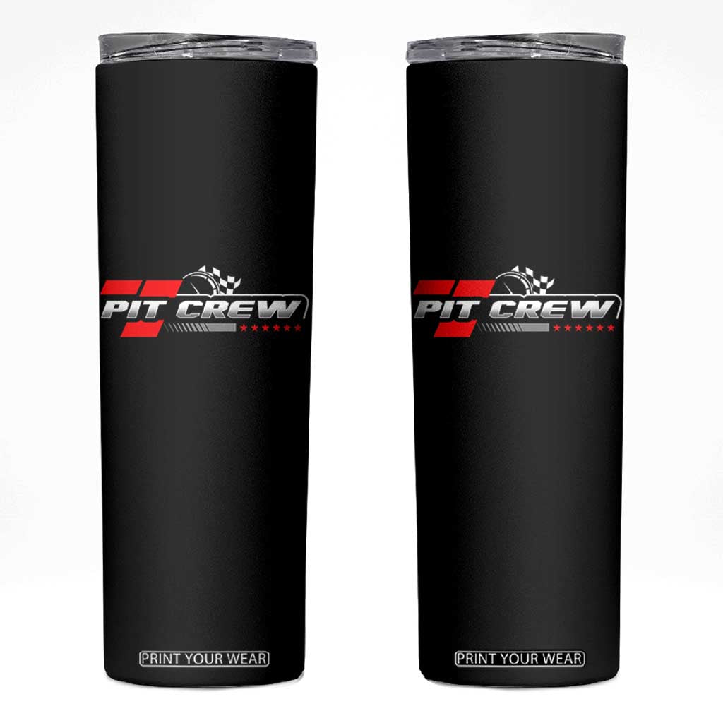 Pit Crew Skinny Tumbler Family Racing Birthday Race Car TS10 Black Print Your Wear