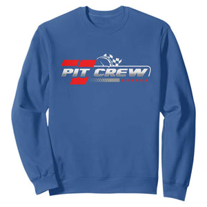 Pit Crew Sweatshirt Family Racing Birthday Race Car TS10 Royal Blue Print Your Wear
