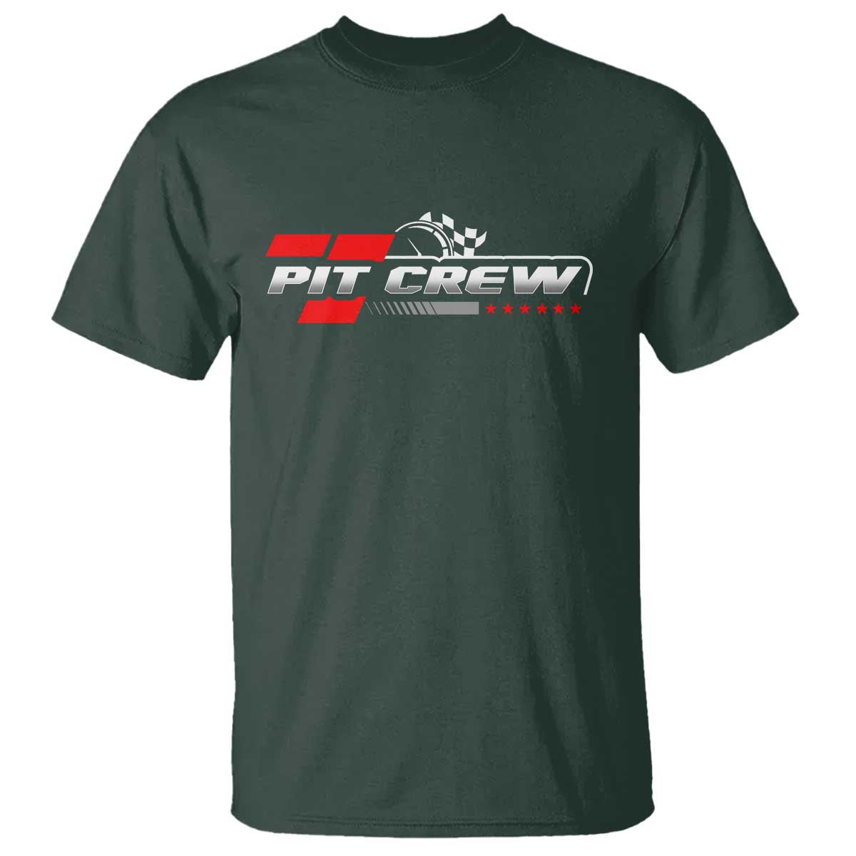 Pit Crew T Shirt Family Racing Birthday Race Car TS10 Dark Forest Green Print Your Wear