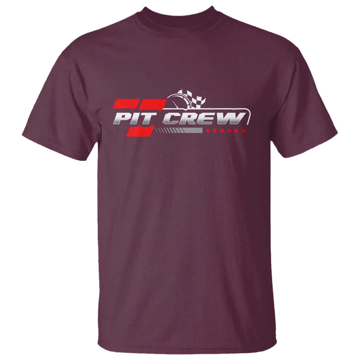 Pit Crew T Shirt Family Racing Birthday Race Car TS10 Maroon Print Your Wear