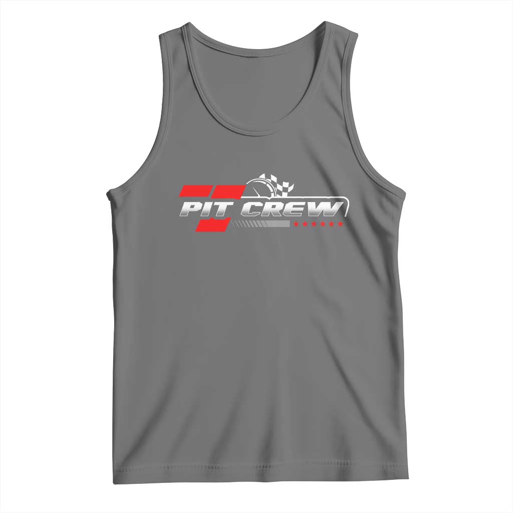 Pit Crew Tank Top Family Racing Birthday Race Car TS10 Black Heather Print Your Wear