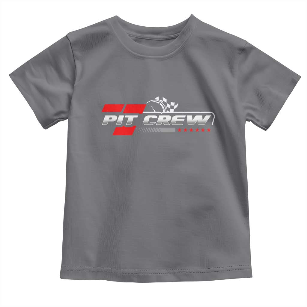 Pit Crew Toddler T Shirt Family Racing Birthday Race Car TS10 Charcoal Print Your Wear