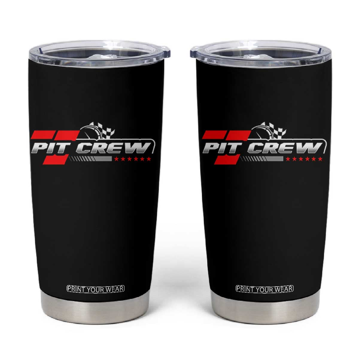 Pit Crew Tumbler Cup Family Racing Birthday Race Car TS10 Black Print Your Wear