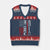 Pit Crew V-Neck Knit Sweater Vest Racing Race Car American Flag TS10 Navy Red Print Your Wear