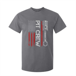 Pit Crew T Shirt For Kid Racing Race Car American Flag TS10 Charcoal Print Your Wear