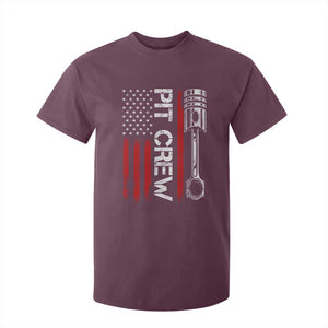 Pit Crew T Shirt For Kid Racing Race Car American Flag TS10 Maroon Print Your Wear