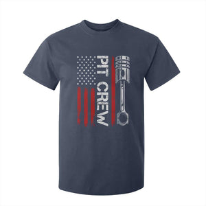 Pit Crew T Shirt For Kid Racing Race Car American Flag TS10 Navy Print Your Wear