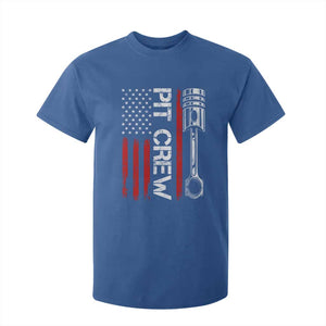 Pit Crew T Shirt For Kid Racing Race Car American Flag TS10 Royal Blue Print Your Wear
