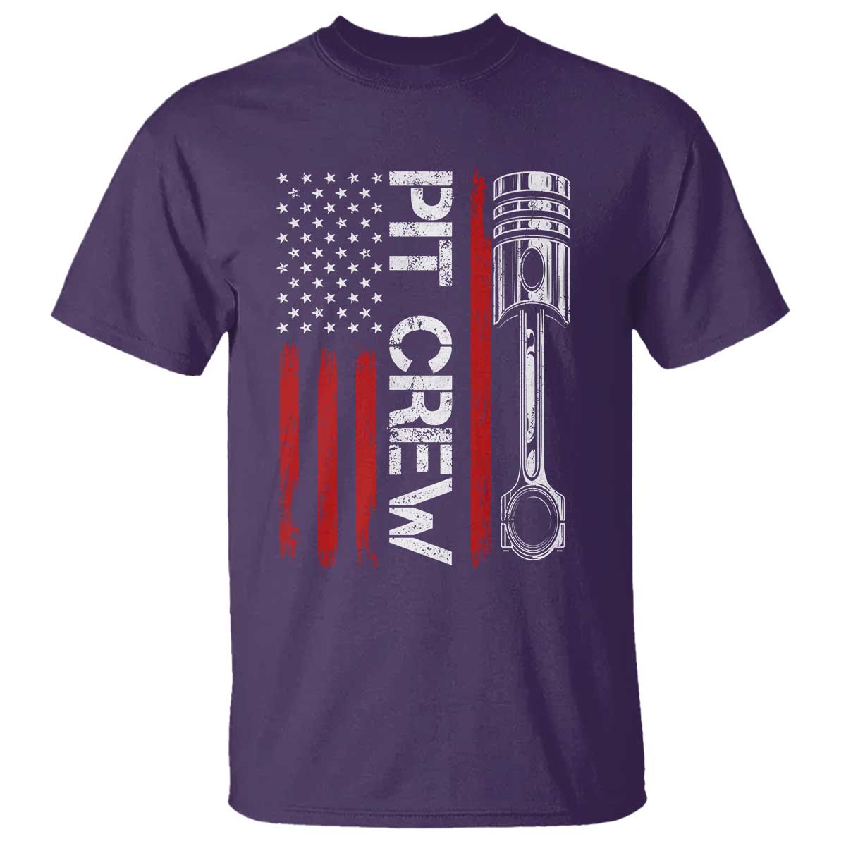 Pit Crew T Shirt Racing Race Car American Flag TS10 Purple Print Your Wear