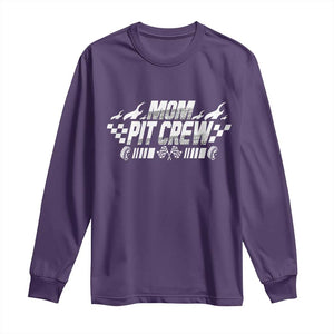 Mom Pit Crew Long Sleeve Shirt Race Car Family Racing Birthday Hosting Parties TS10 Purple Print Your Wear