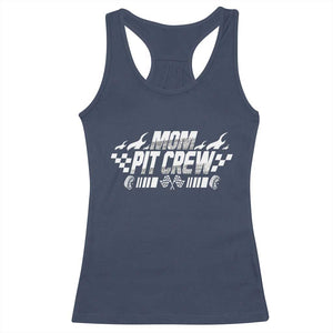 Mom Pit Crew Racerback Tank Top Race Car Family Racing Birthday Hosting Parties TS10 Navy Print Your Wear