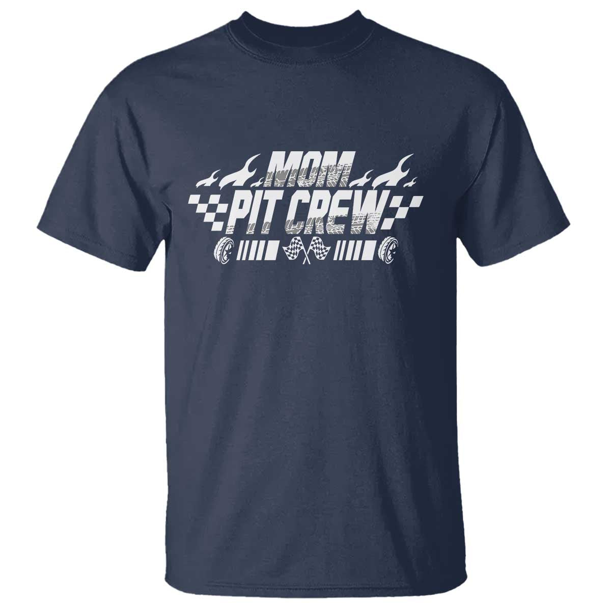 Mom Pit Crew T Shirt Race Car Family Racing Birthday Hosting Parties TS10 Navy Print Your Wear