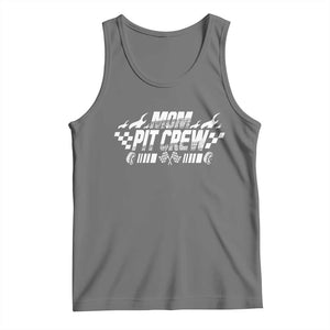 Mom Pit Crew Tank Top Race Car Family Racing Birthday Hosting Parties TS10 Black Heather Print Your Wear
