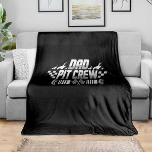 Dad Pit Crew Throw Blanket Race Car Family Racing Birthday Hosting Parties TS10 Print Your Wear
