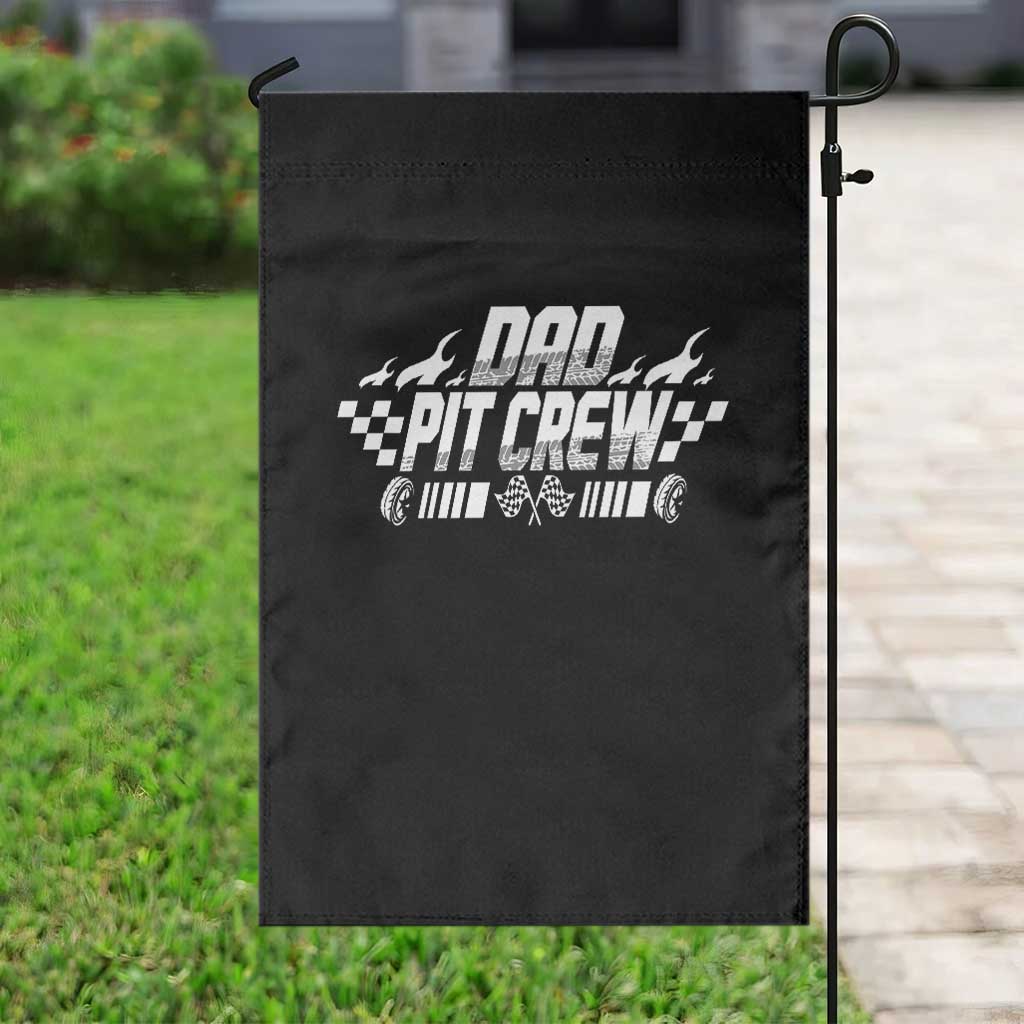 Dad Pit Crew Garden Flag Race Car Family Racing Birthday Hosting Parties TS10 Print Your Wear