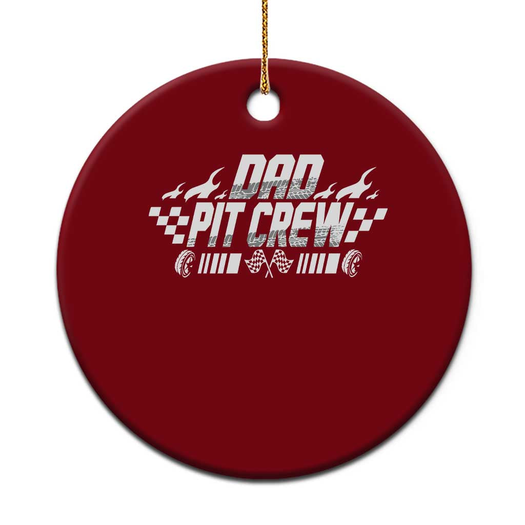 Dad Pit Crew Ceramic Ornament Race Car Family Racing Birthday Hosting Parties TS10 1pc Red Print Your Wear