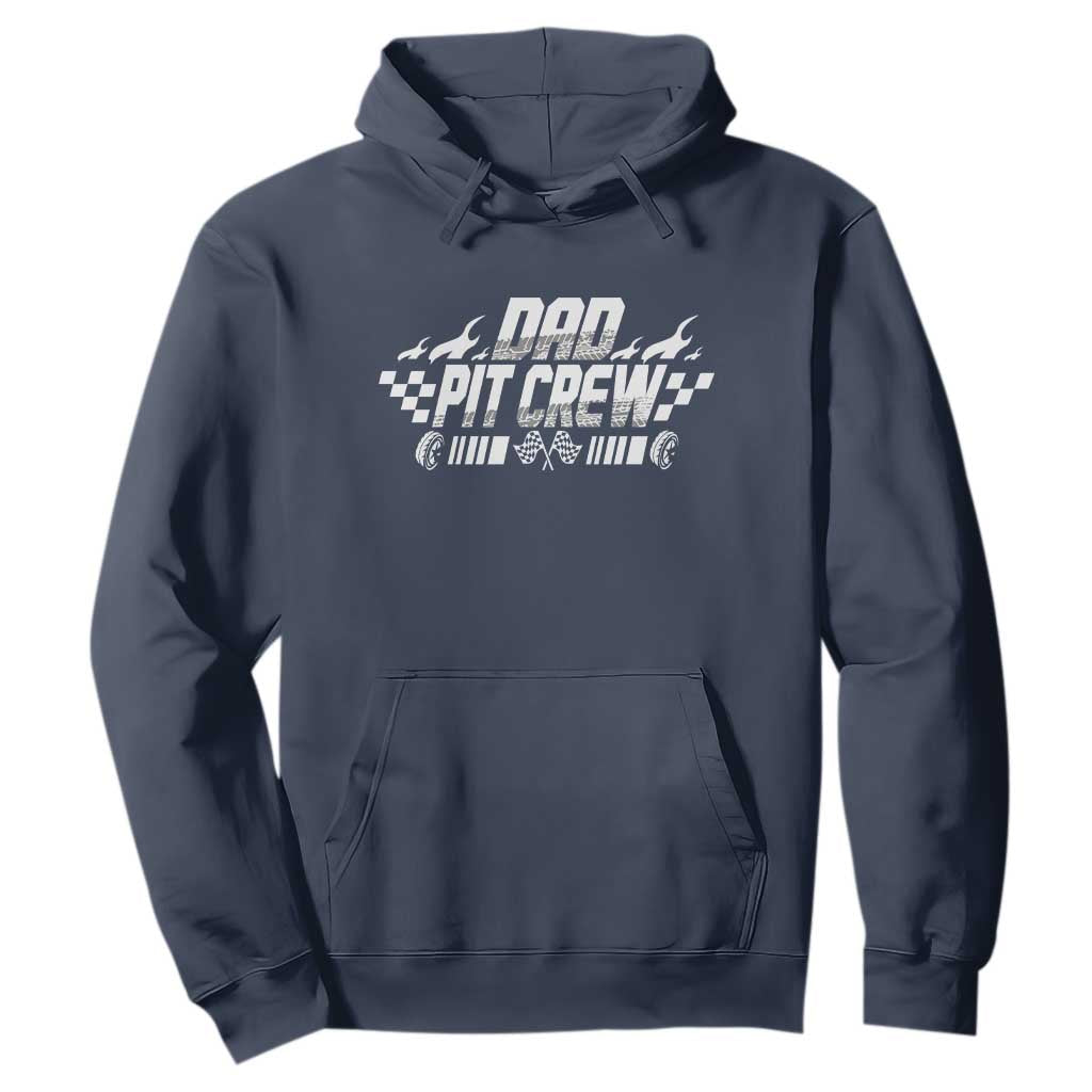 Dad Pit Crew Hoodie Race Car Family Racing Birthday Hosting Parties TS10 Navy Print Your Wear