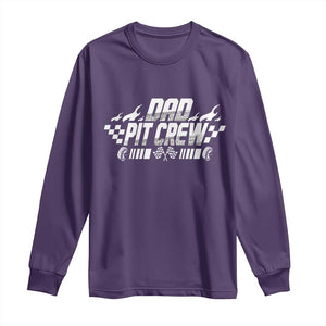 Dad Pit Crew Long Sleeve Shirt Race Car Family Racing Birthday Hosting Parties TS10 Purple Print Your Wear