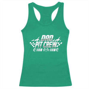 Dad Pit Crew Racerback Tank Top Race Car Family Racing Birthday Hosting Parties TS10 Irish Green Print Your Wear